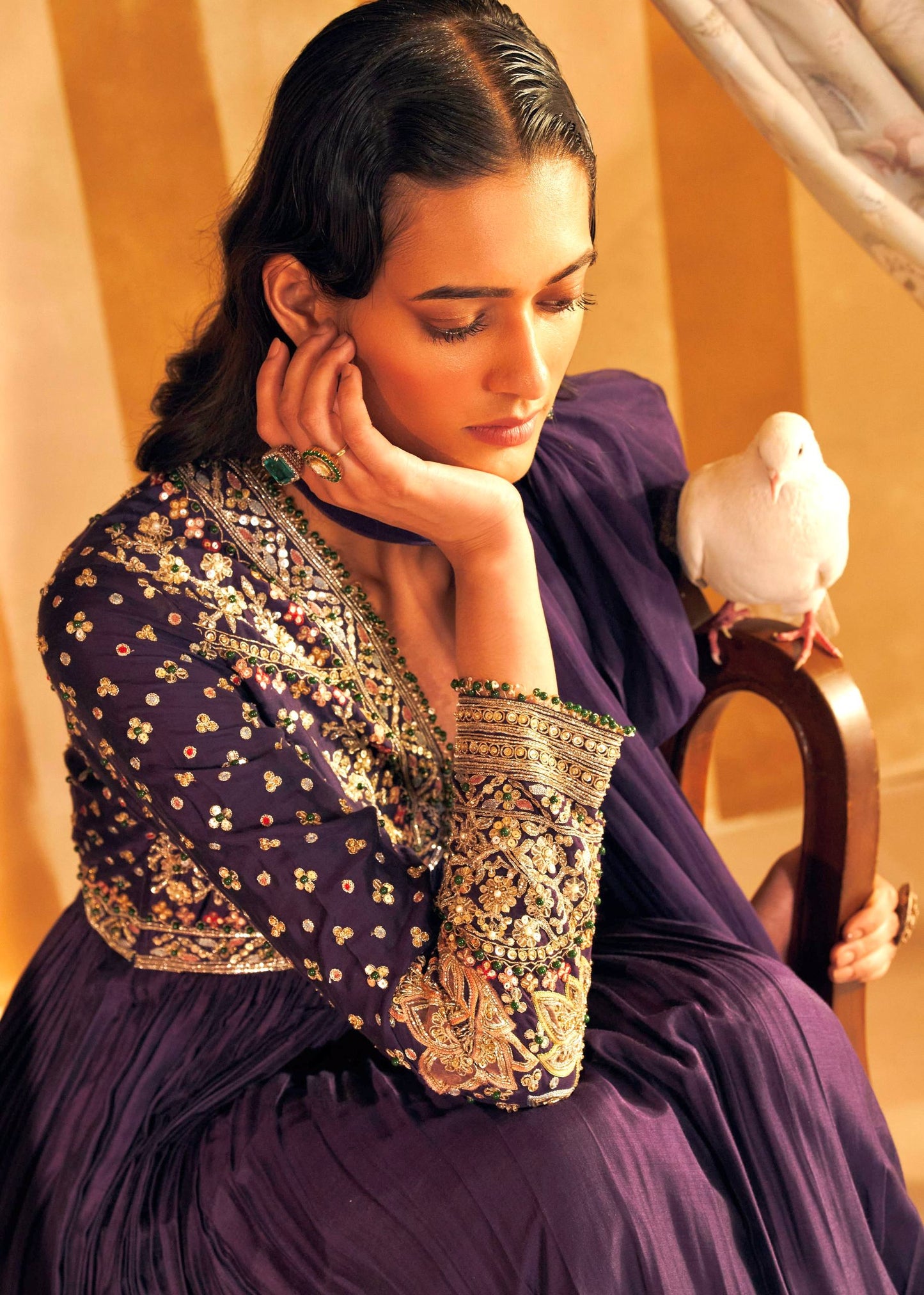 Taisha Beautiful Embroidered Gown Set