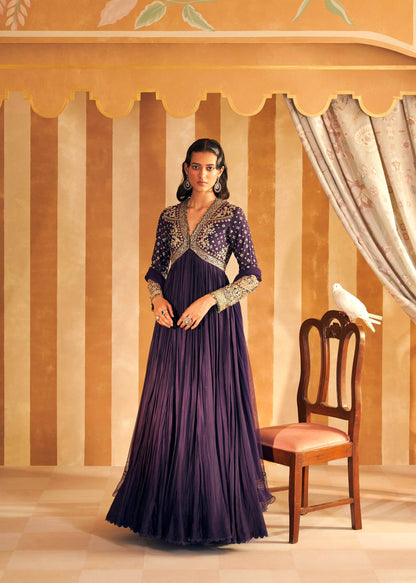Taisha Beautiful Embroidered Gown Set