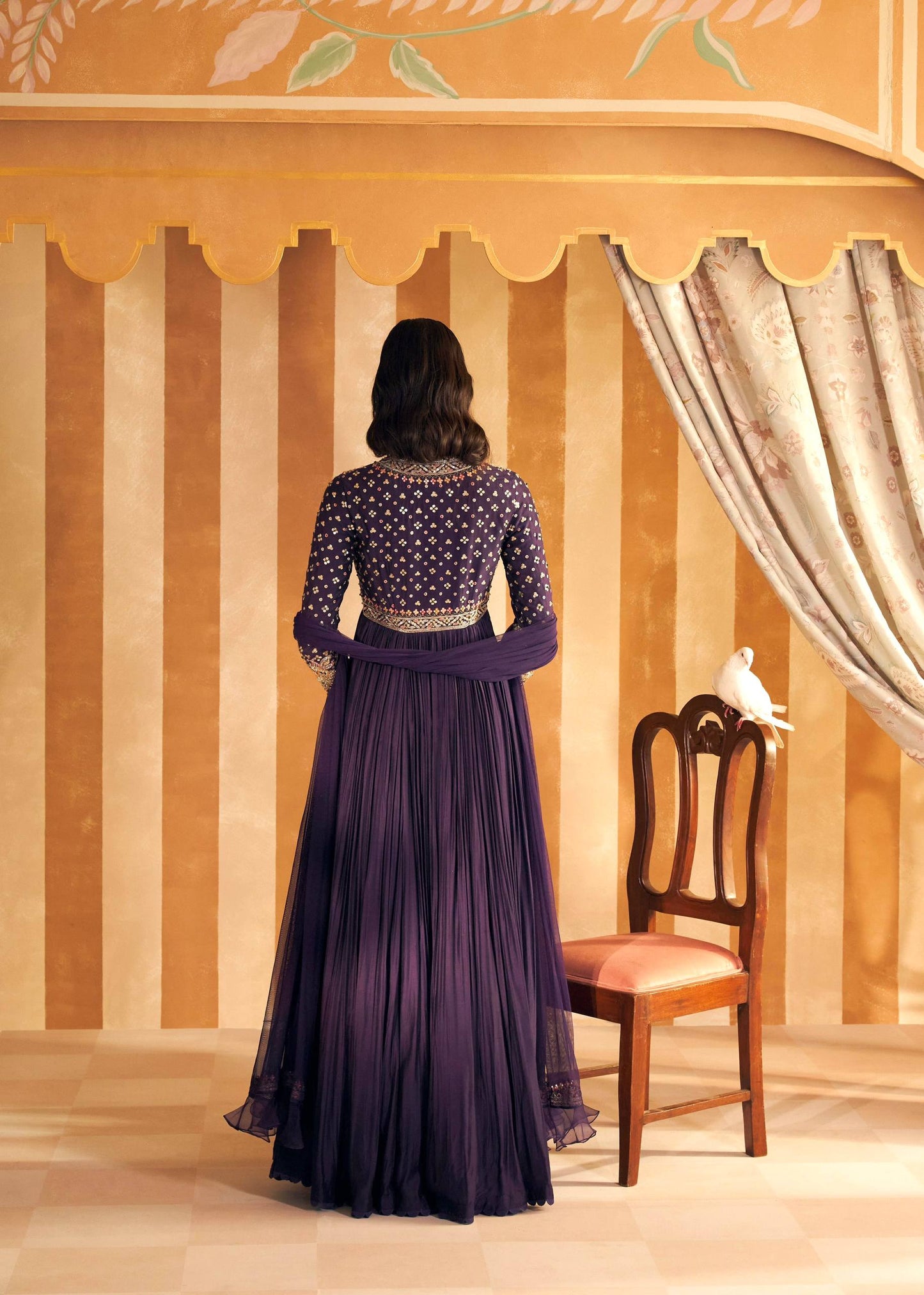 Taisha Beautiful Embroidered Gown Set