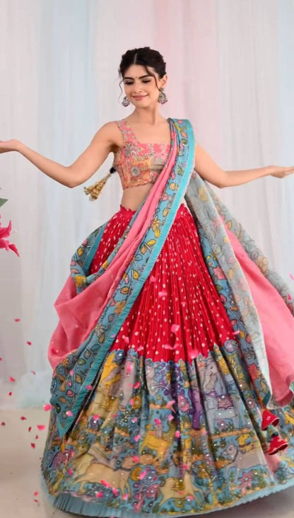 Aisha Cotton Kalamkari Print Lehenga Choli