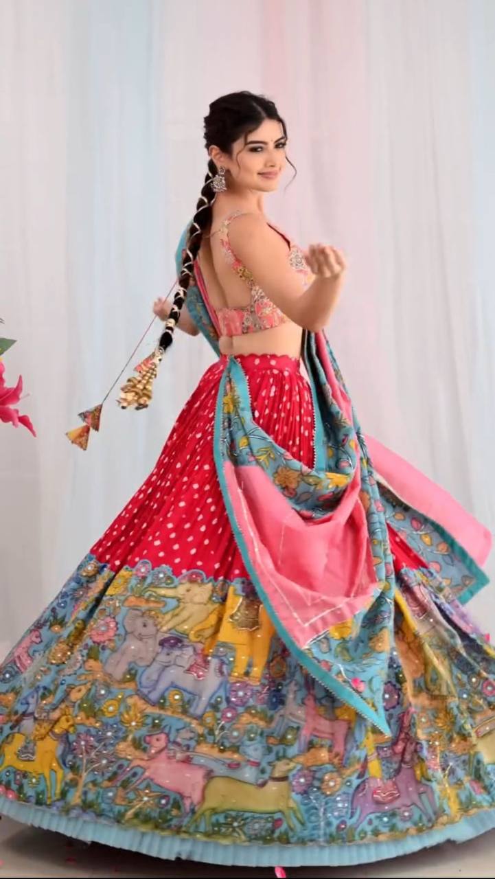 Aisha Cotton Kalamkari Print Lehenga Choli