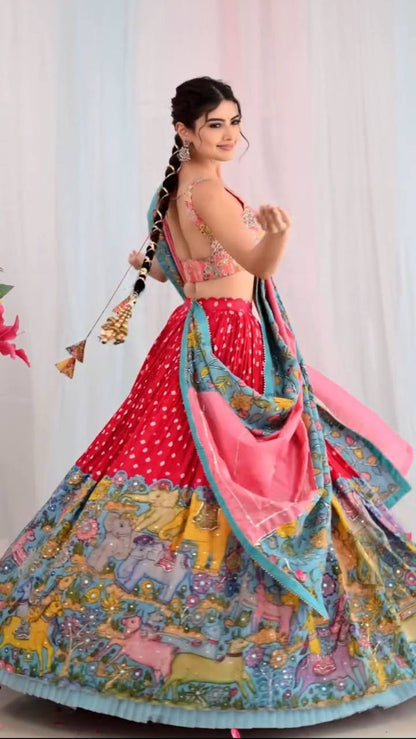 Aisha Cotton Kalamkari Print Lehenga Choli