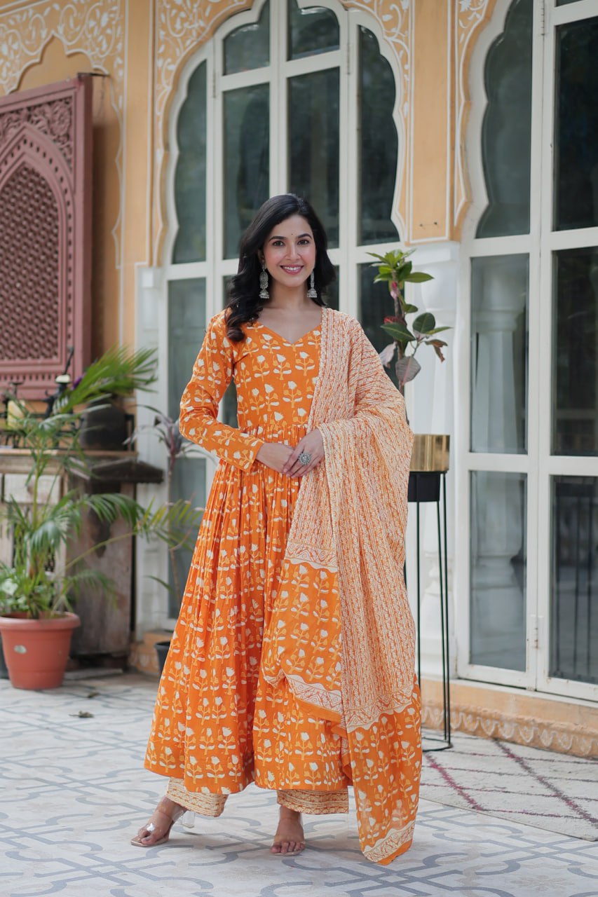 Nivya Twins Aura of Tradition Pure Cotton Gown