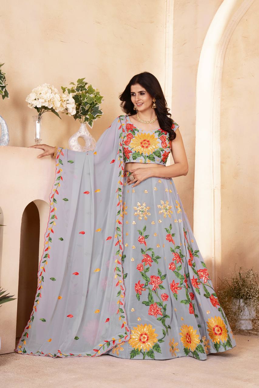 Vyara Beautiful Faux Georgette Lehenga Choli