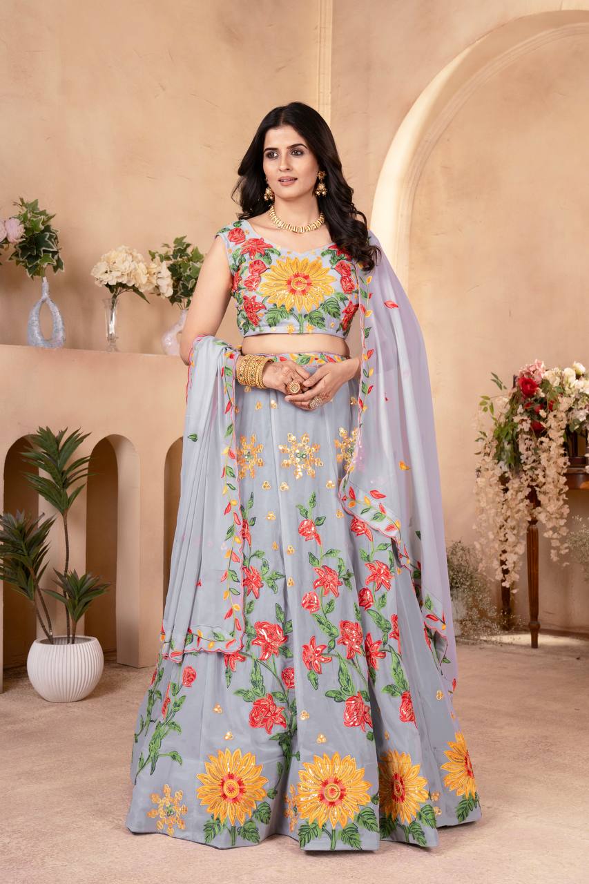 Vyara Beautiful Faux Georgette Lehenga Choli