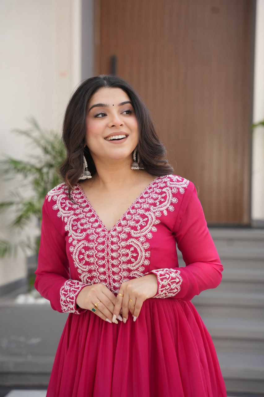 Reeva Premium Designer Double Flair Gown