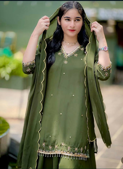 Vartika Designer Fency Moti Less Work Sharara