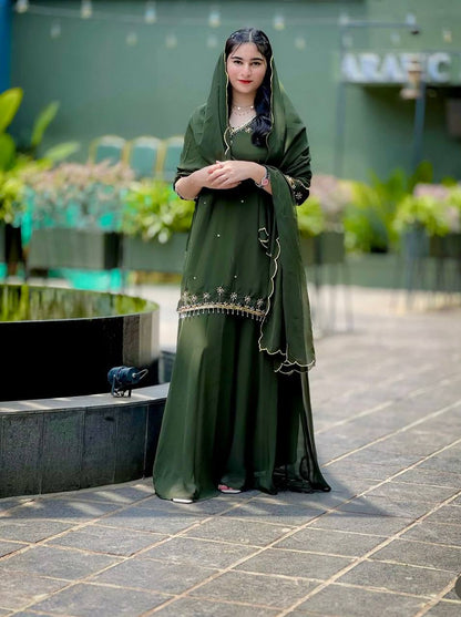 Vartika Designer Fency Moti Less Work Sharara