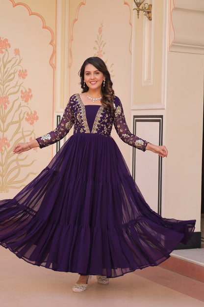 Swarnika Grace & Gold Embroidered Work Gowns