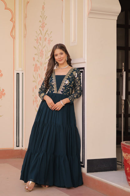 Swarnika Grace & Gold Embroidered Work Gowns