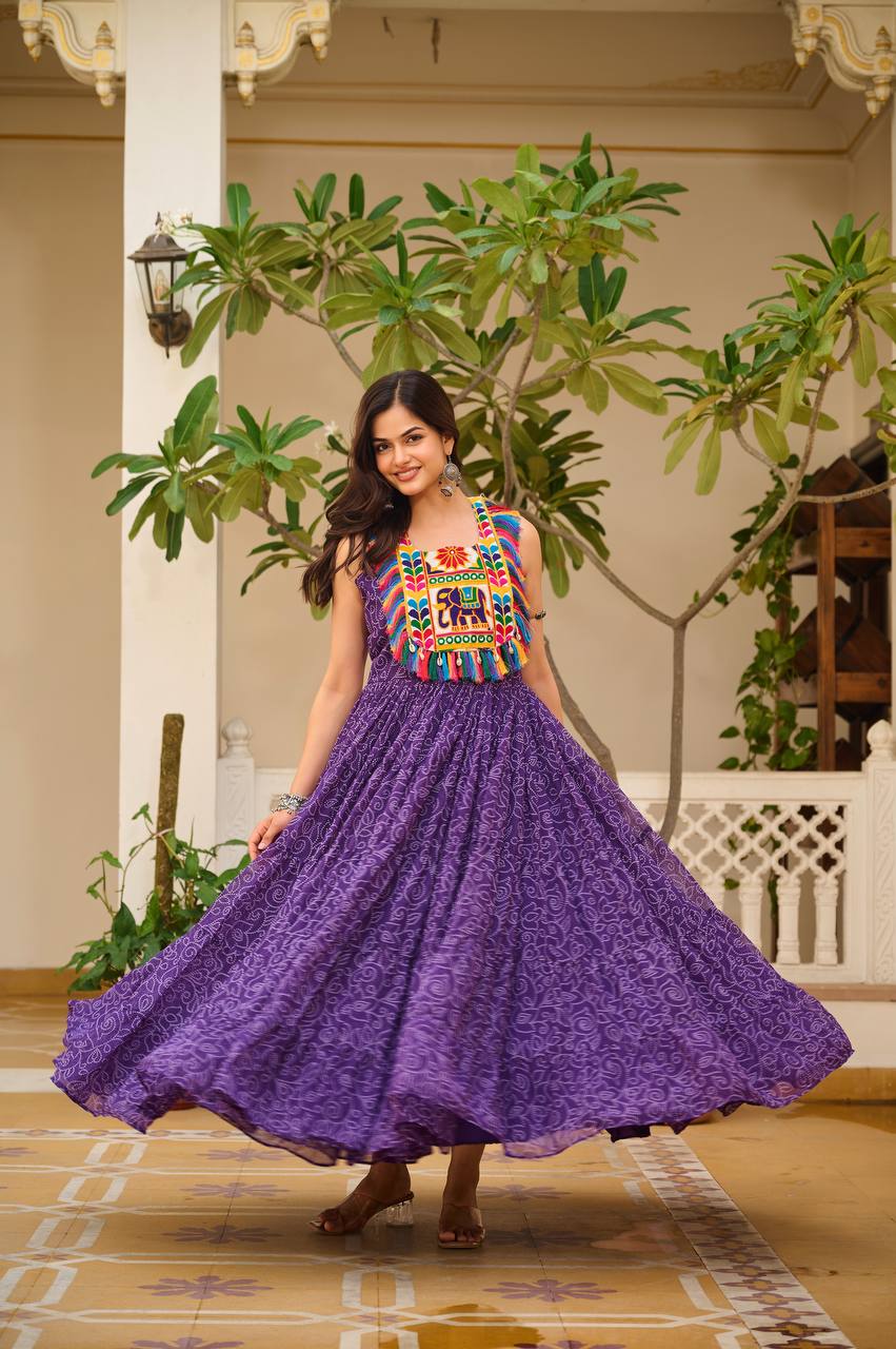 Gulbahar Grace Gamathi Work Fully Flair Gown