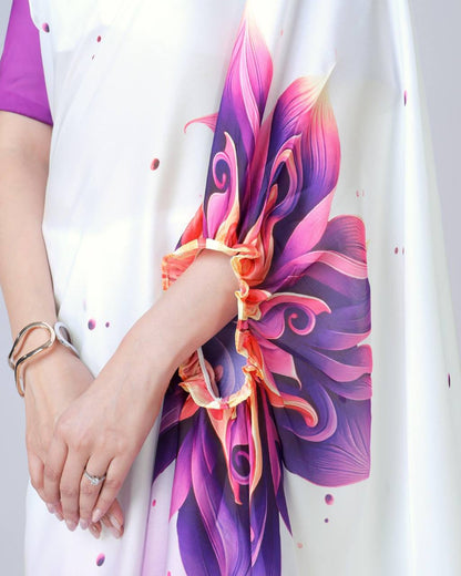 Murlidhar Garden Flute Japan Satin Saree