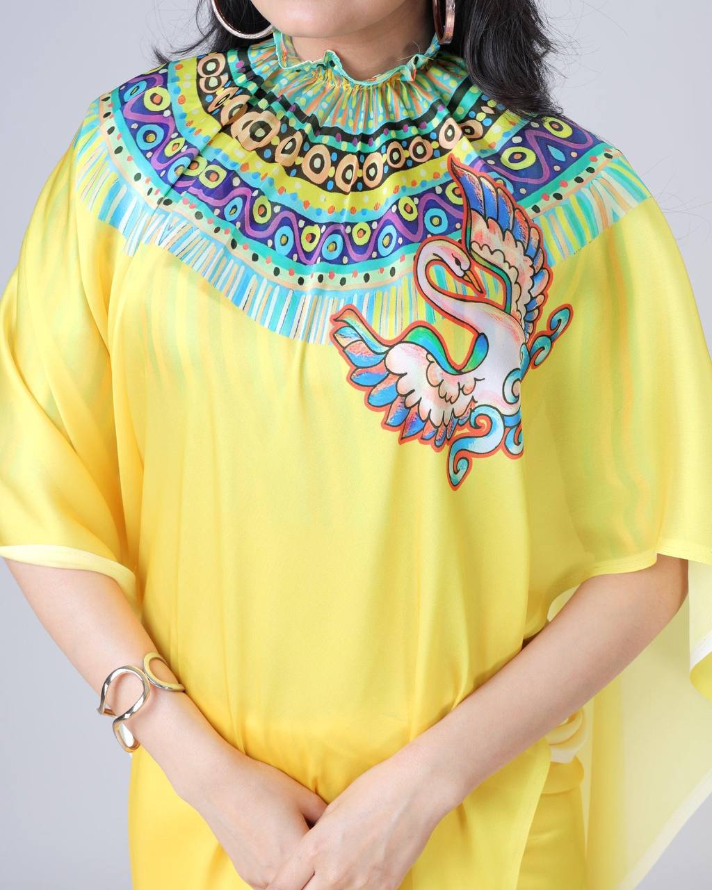 Murlidhar Garden Flute Japan Satin Saree