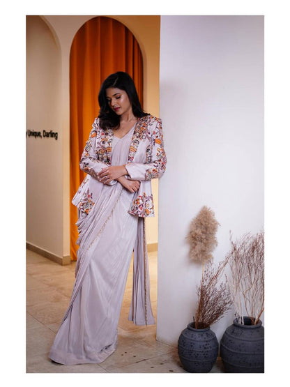 Jaipuri Koti Indo-western Ready To Wear Saree