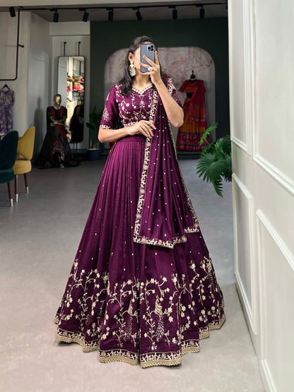 Taarini  Traditional Vichitra Silk Lehenga