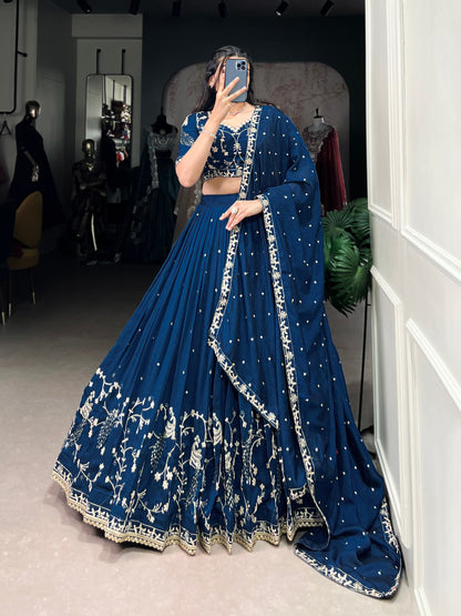 Taarini  Traditional Vichitra Silk Lehenga