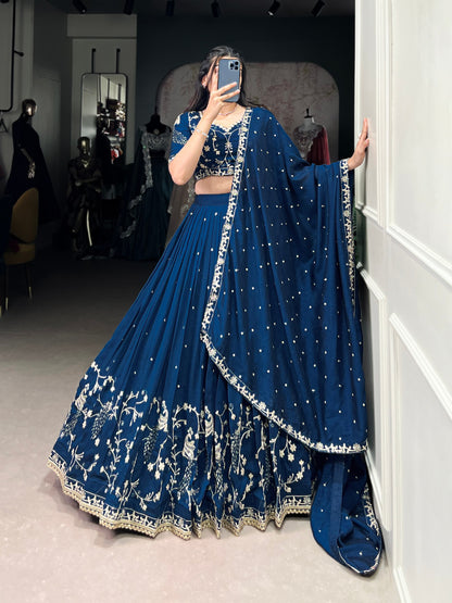 Taarini  Traditional Vichitra Silk Lehenga