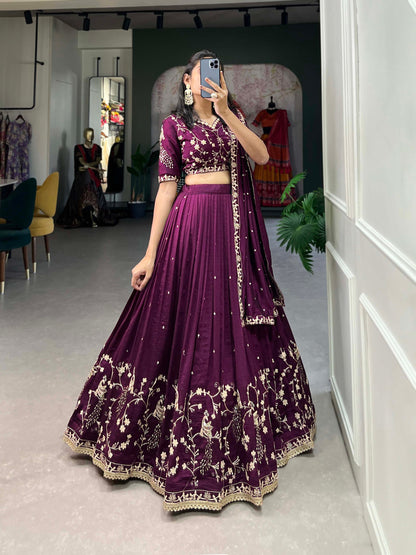 Taarini  Traditional Vichitra Silk Lehenga