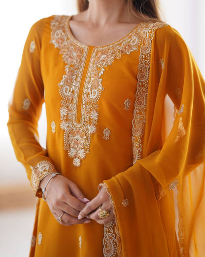 Mustard Majesty The Royal Patiala Ensemble Suit Set
