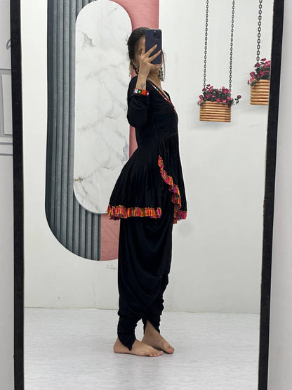 Traditional Black Kediyu with Colorful Accents