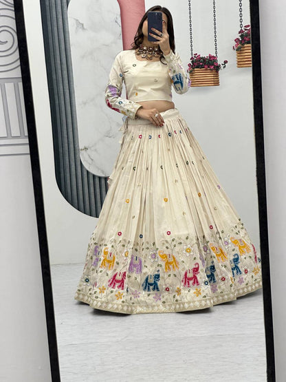 The Queen of Multicolored Elephant Lehenga