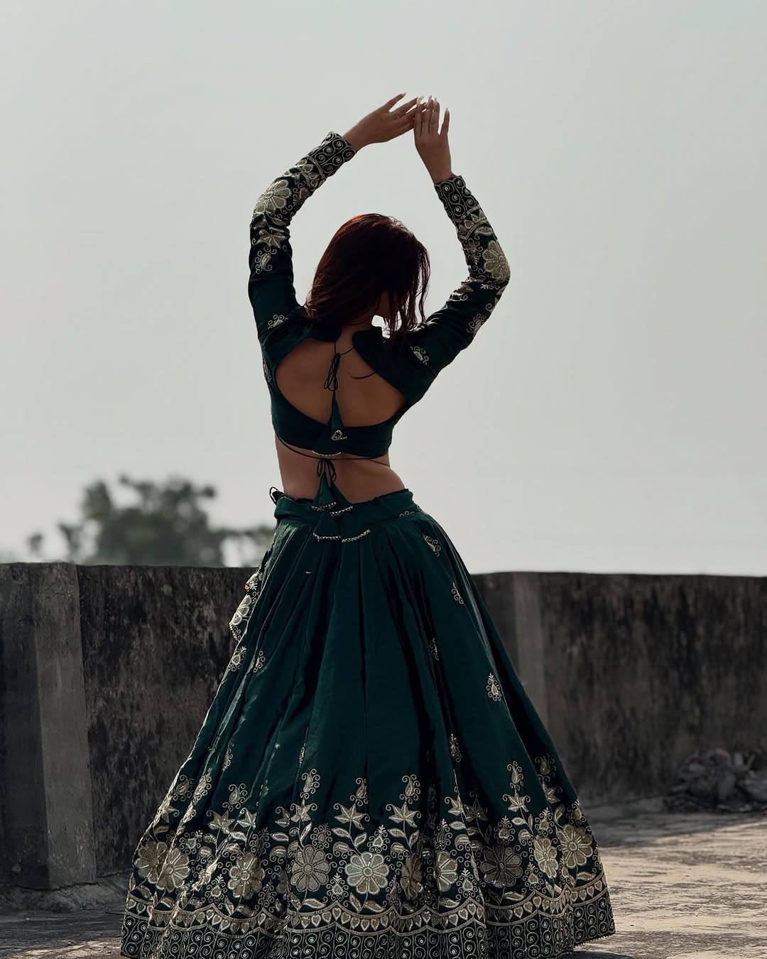 Green Designer Choli Set for Wedding And Festive Wear