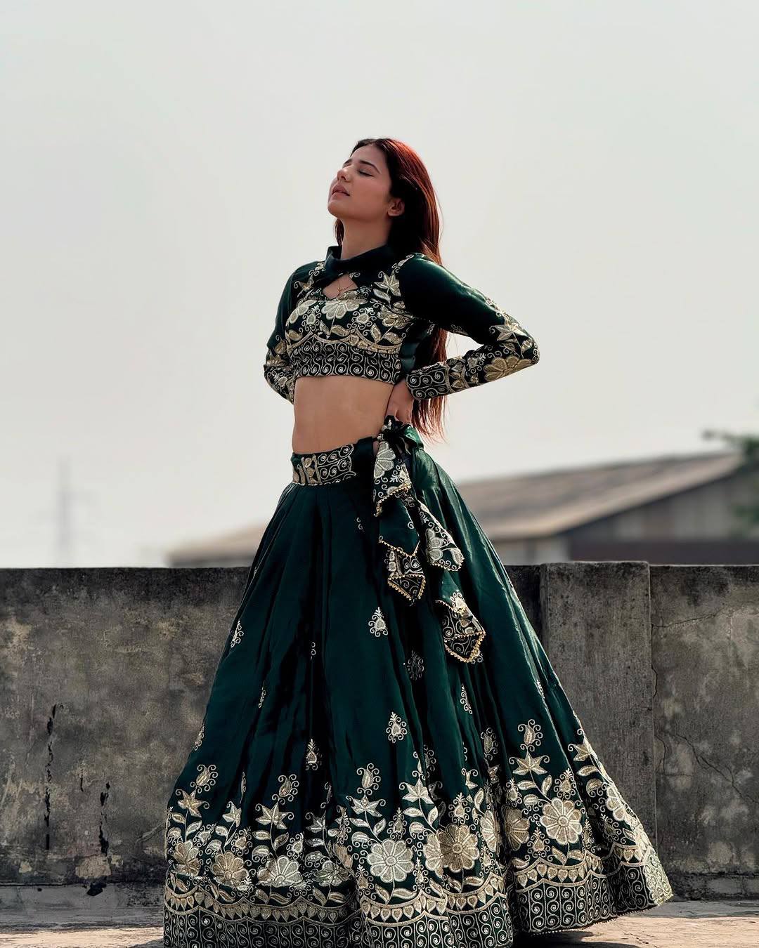 Green Designer Choli Set for Wedding And Festive Wear