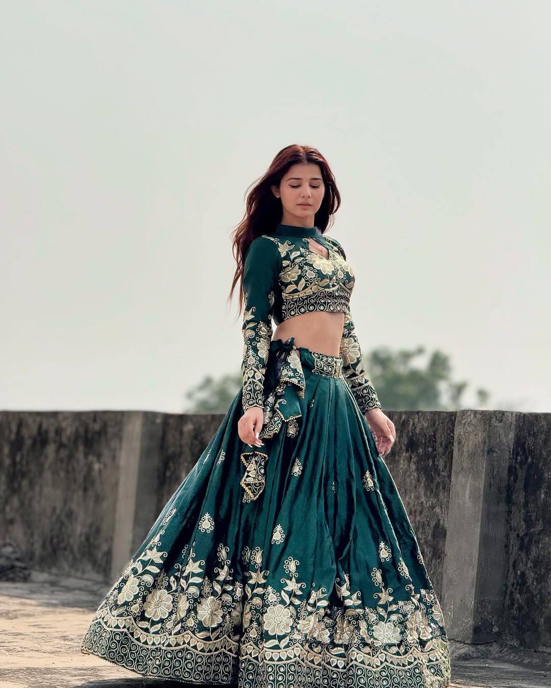 Green Designer Choli Set for Wedding And Festive Wear