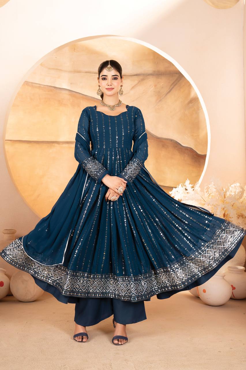 Zarista Midnight Blue Anarkali Suit