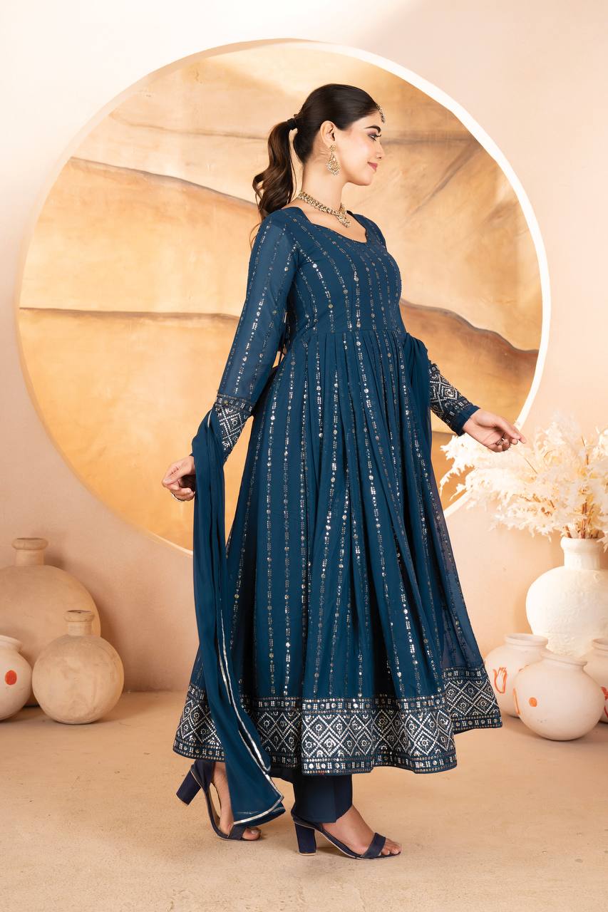 Zarista Midnight Blue Anarkali Suit