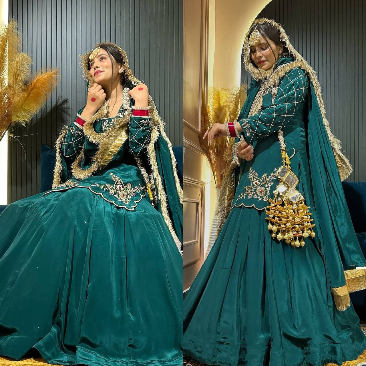 Zarisha Natural Crep Silk Top Lehenga