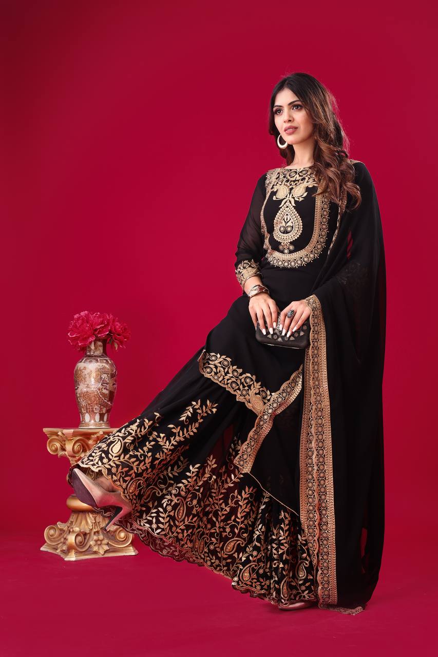 Roshan Raunak Partywear Sharara Suit